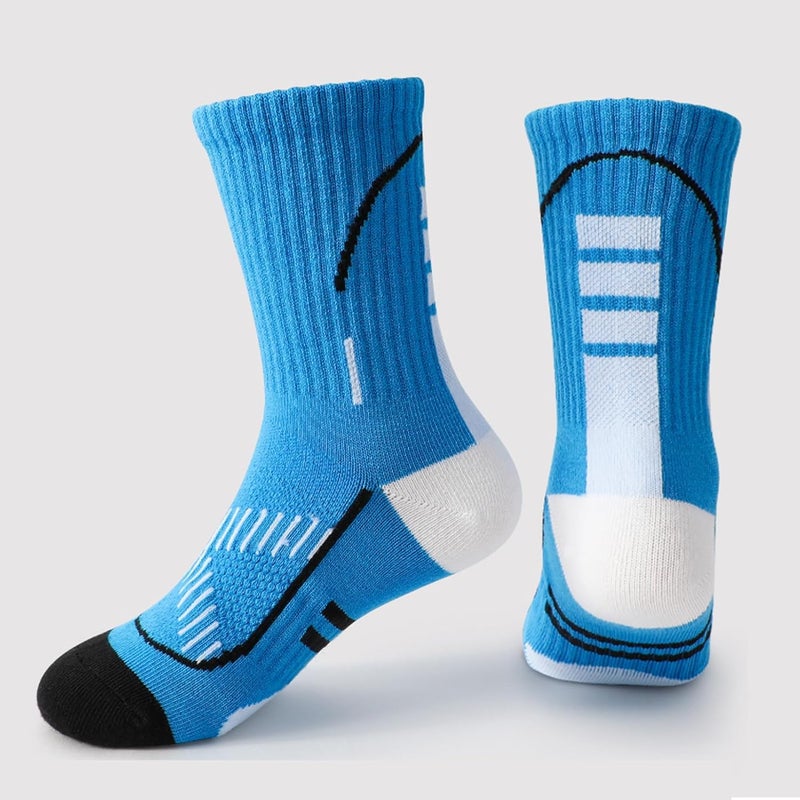 Zumou Boys Sock Basketball Athletic Kids Youth Sports Soccer Hiking Outdoor Crew Socks - Image 3